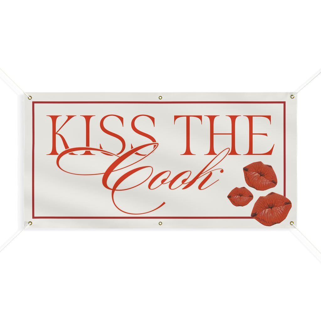 Kiss the Cook Banner – Fun Party & Kitchen Décor