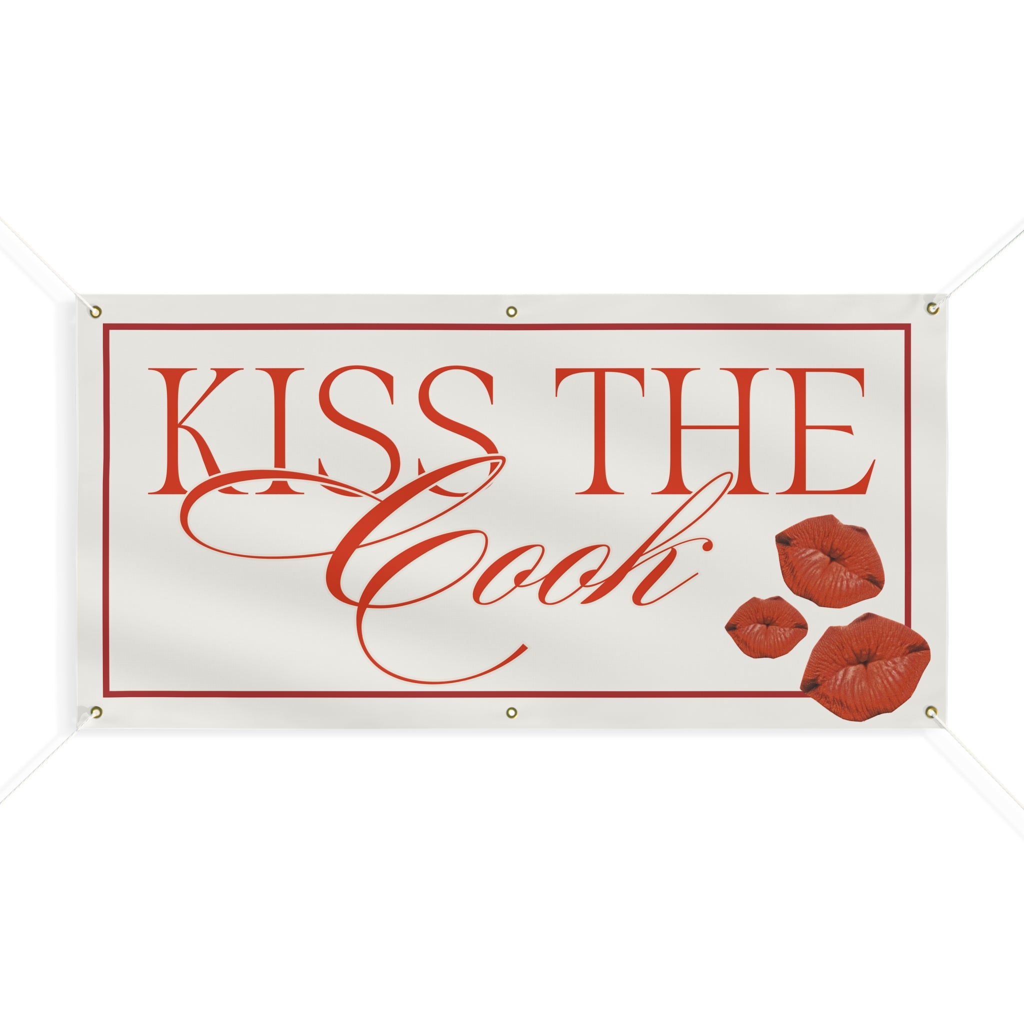 Kiss the Cook Banner – Fun Party & Kitchen Décor
