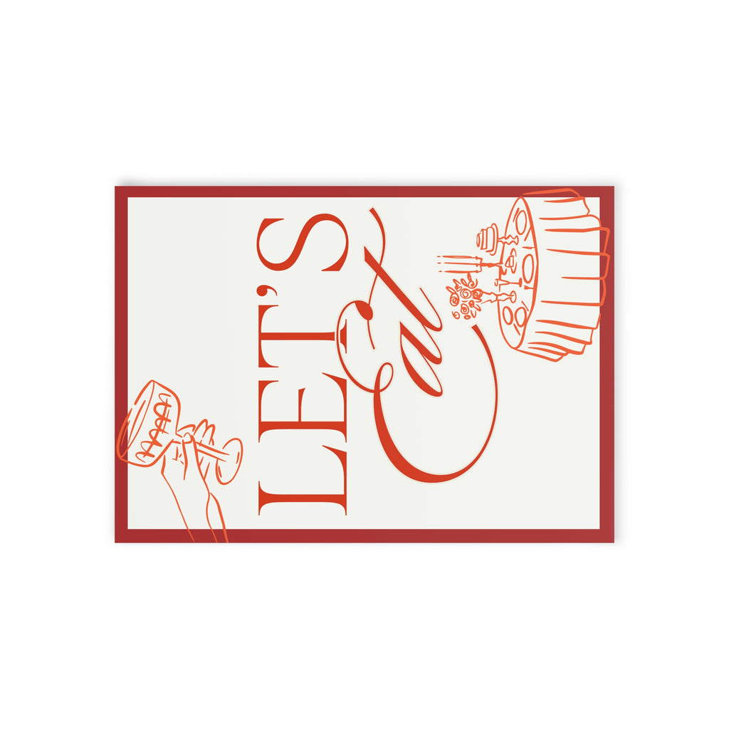 Let’s Eat Postcard – Table Décor & Party Accent